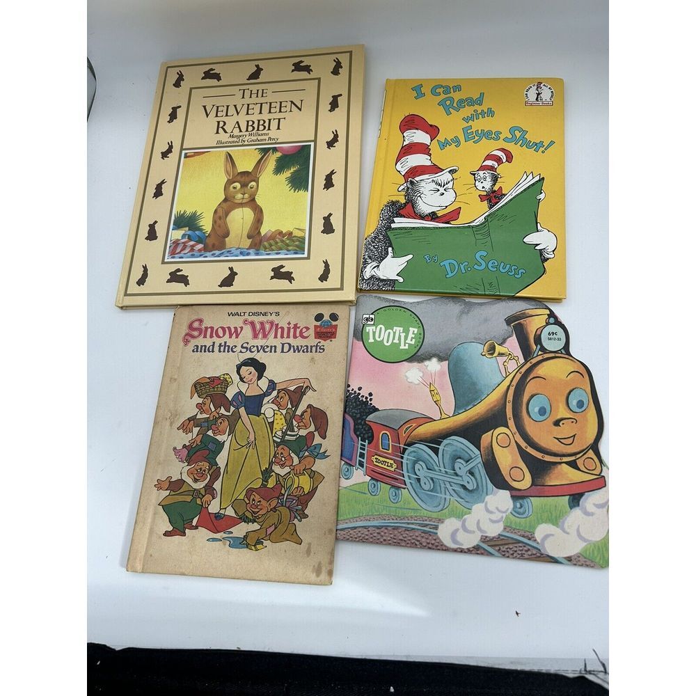 Lot of 4 Childrens Books-Dr Suess, Snow White, Tootle & The Velveteen Rabbit